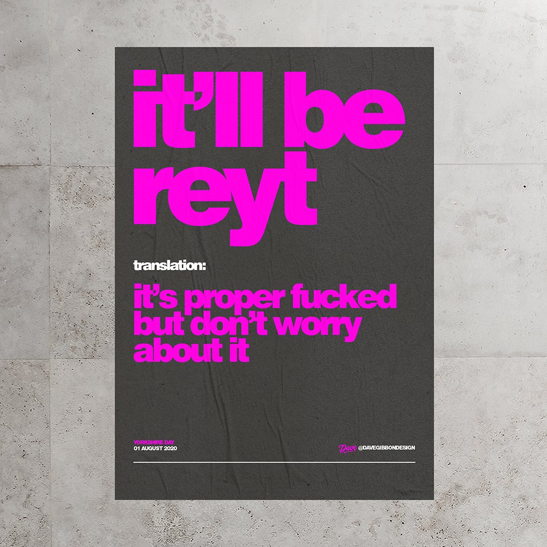DesignDave's tweet image. It&apos;ll be reyt!
Yorkshire Day...
