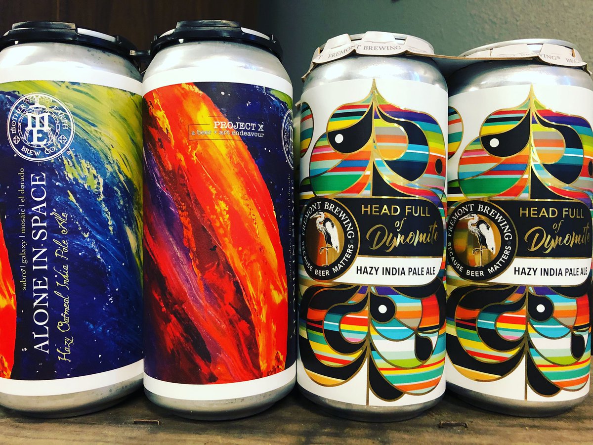 SulaBigHead1's tweet photo. Some fun hitting the coolers at the shop from @fremontbrewing @motherearthbrewco #headfullofdynomite #aloneinspace #beerstore #missoula #montana #neipa #oats #sabro #galaxy #mosaic #eldorado #centennial #comet #hops #beer #beers #love #coolers #weekend #art #beauty https://t.co/00QZaWFpA4