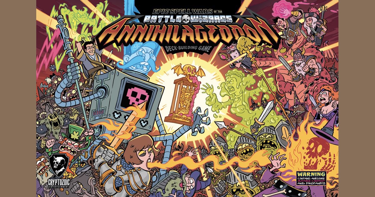 EPIC SPELL WARS OF THE BATTLE WIZARDS: ANNIHILAGEDDON: okay this game is RIDICULOUS. Just so weird!!! I like to play without the mayhem cards which kind of defeats the point of the game but idc. 5/5 takes a long time but is v worth it