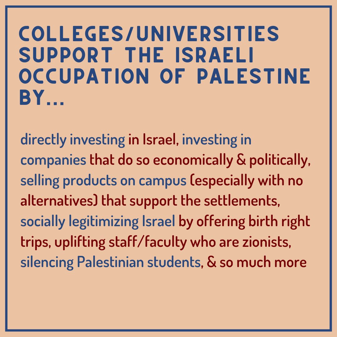 We also included our own education surrounding who exactly has refused to participate with the BDS campaign 7c/