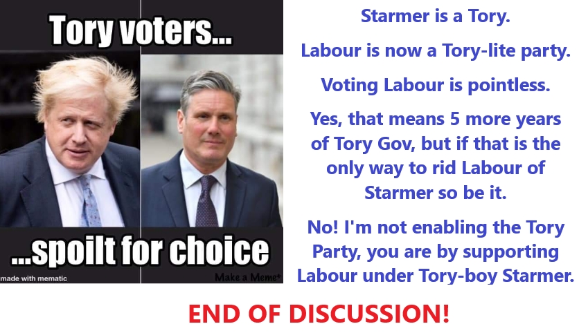 If you're still a Labour member you really need to think again, all you're doing is financing Starmer & his new Tory PartyThe left no longer have a voice within the Party & you've no chance of changing it from withinJoin the 1,000s who have already cancelled their membership