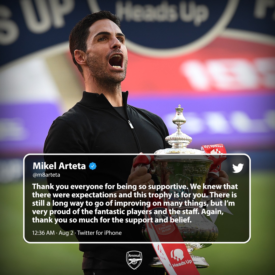 Arsenal's tweet photo. Always. Forward.

Trust the process ✊ https://t.co/k5tWJ6ficl