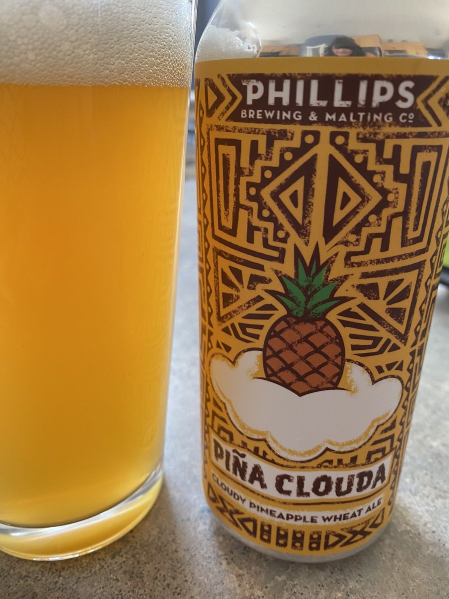 Ok <a href="/phillipsbeer/">Phillips Beer</a> you’ve outdone yourself 😋🍍 ❤️ #pinaclouda #craftbeer