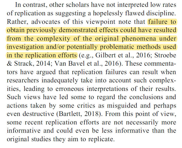 Juicy take on why replication attempts *really* fail: The phenomenon I studied was super complex and you probably didn't do something correctly.2/