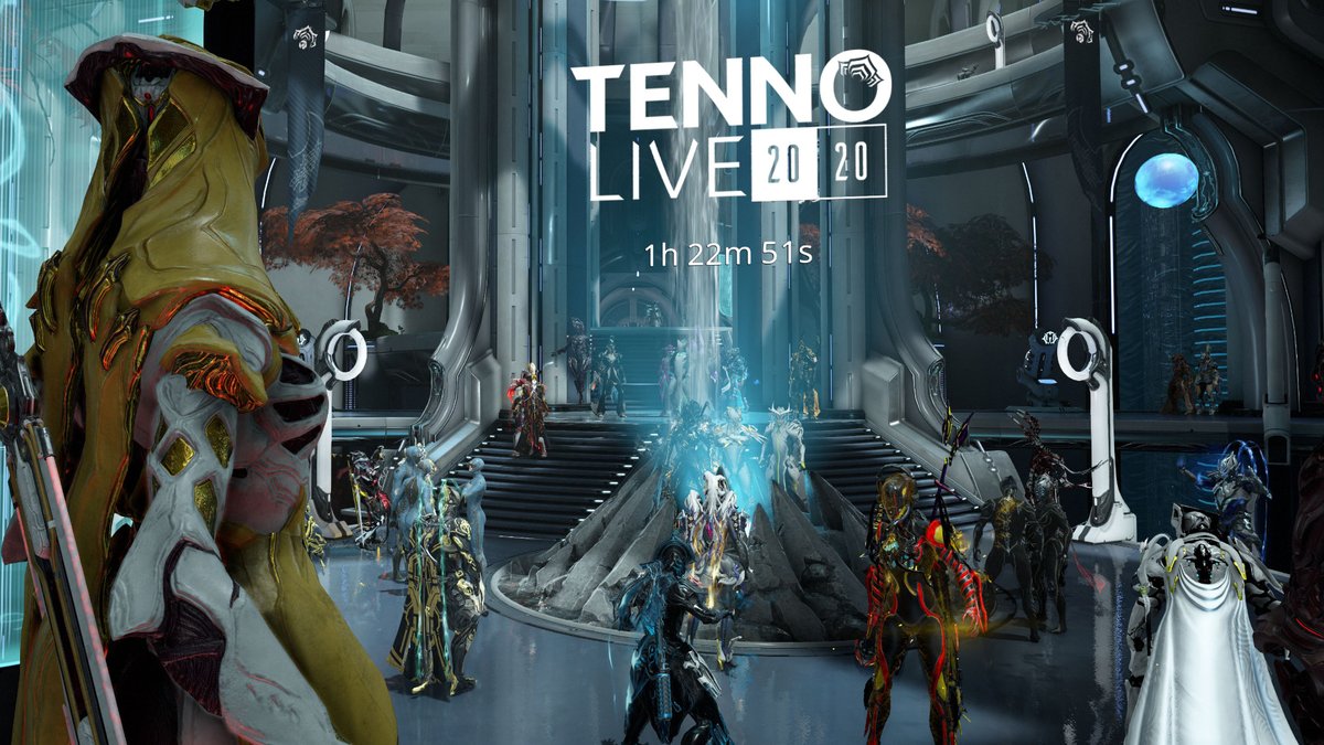 PlayWarframe's tweet image. We’re waving hello to everyone at home in the TennoLive Relay!

Stop by and join us at 5 p.m. ET and receive the Lemnas Staff Skin, plus a mystery decoration.