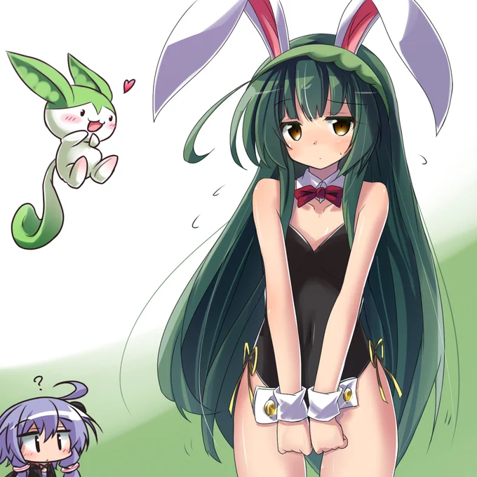 昔、「バニースーツを着てしまう呪い」ってシリーズで描いたモノ

#バニーの日 