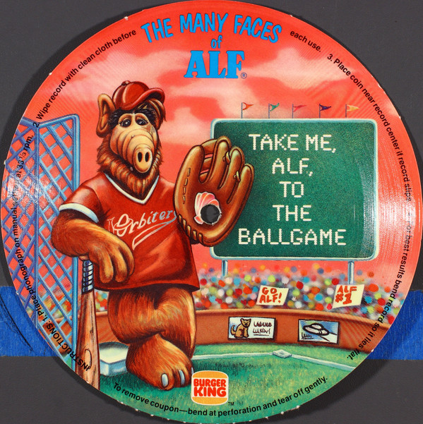 In 1988, a Burger King promotion offered a series of ALF cardboard records and hand puppets.