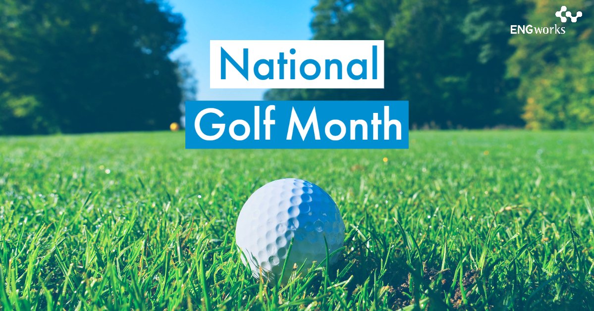ENGworksBIM's tweet photo. It's National Golf Month! Hit the green and bring a new golfer with you! Happy golfing! #Chicago #ENGworks #NationalGolfMonth #Golf https://t.co/6KLVf6f7I2