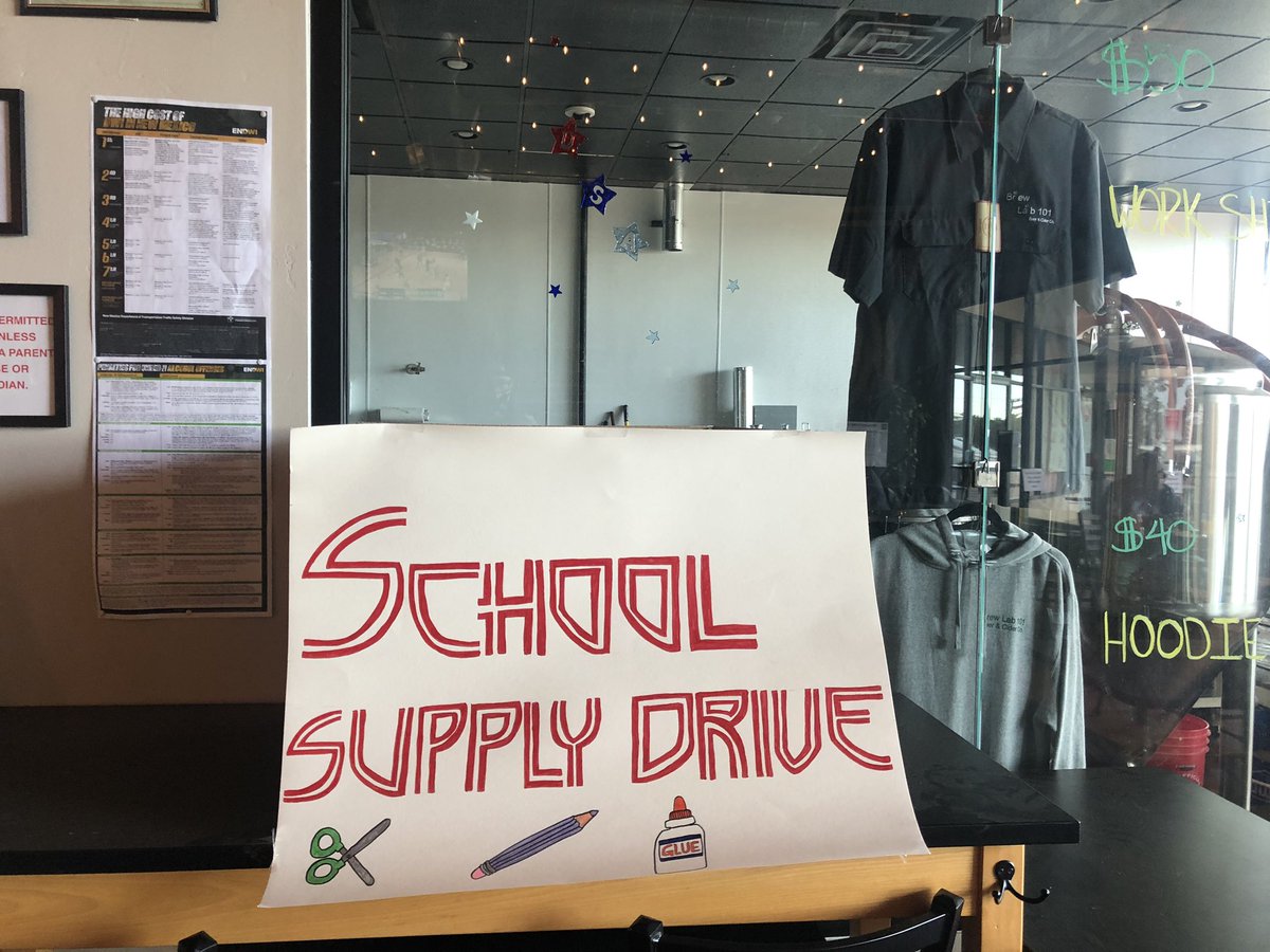 chingonrecords's tweet photo. @TheCurseNM is supporting the CABQ back-to-school supply drive! Regardless of what school looks like this year, the kiddos are gonna need supplies!
Drop off at #BrewLab101 & #HollowSpirits and get some grub and beer for the @NewMexicoUTD match tonight!
Look for these signs! 👇🏽 https://t.co/4E7ibHHFiM