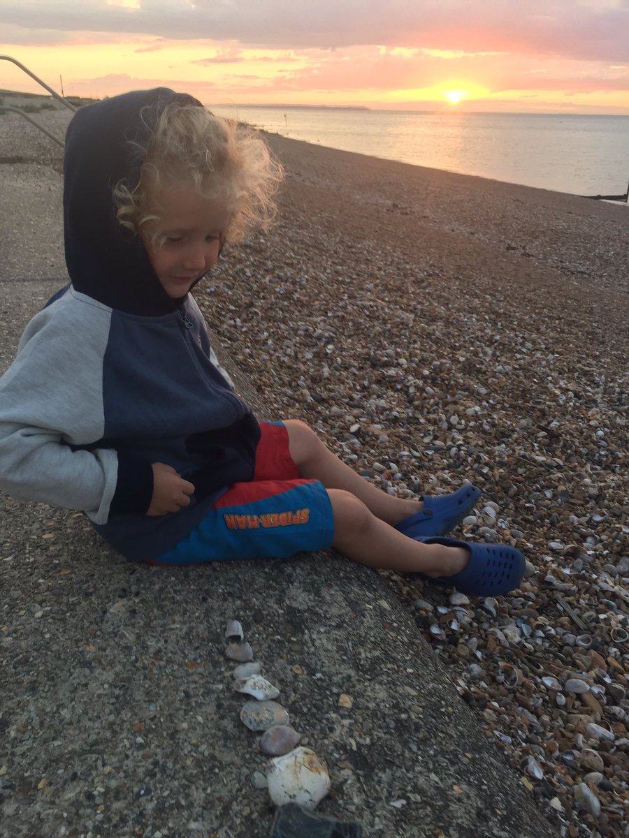 nessiethehead's tweet photo. The simple things in life. Counting how many shells and stones you’ve been able to fit into your pocket! #being4 #staycation #beachlife #family https://t.co/KWnWOTXCuh