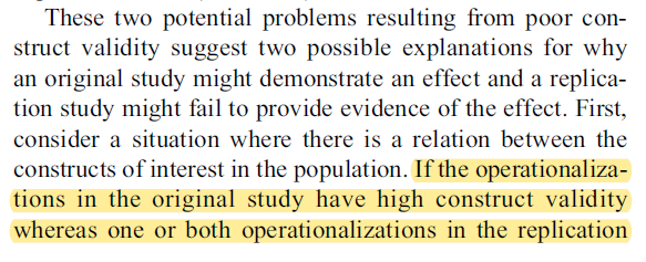 More balanced than I anticipated based on the previous two! Measurement and lack of psychometric testing is a big problem. Also they mention that using the same exact measure from an old study may not be culturally relevant anymore in a replication.11/