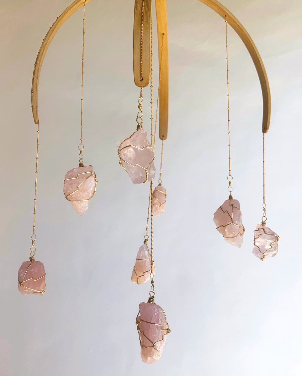 ABAjewels's tweet photo. A little calm before this weekend’s storm 💖

This lovey dovey Crystal Mobile is currently en route to Australia 
🥰

#ABAjewels #rosequartz #crystalmobile #calmbeforethestorm #hurricaneisaias https://t.co/ZGk6RG5gLQ