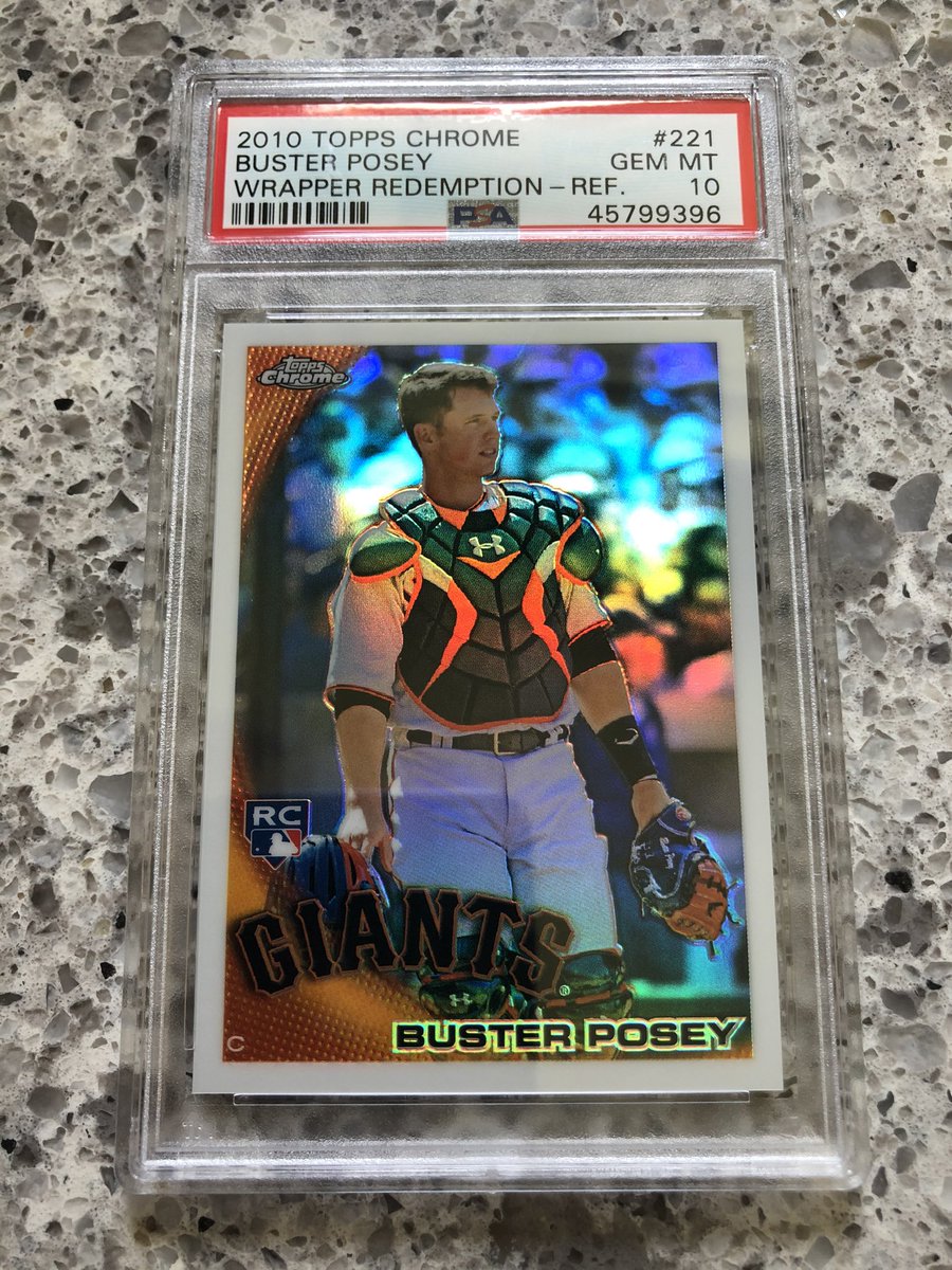 Now onto the 10’s!!!I purchased this Posey Wrapper Redemption Rookie Refractor years ago on eBay. It’s been in a one touch the whole time but I wanted it slabbed for my PC. Such a beautiful card!