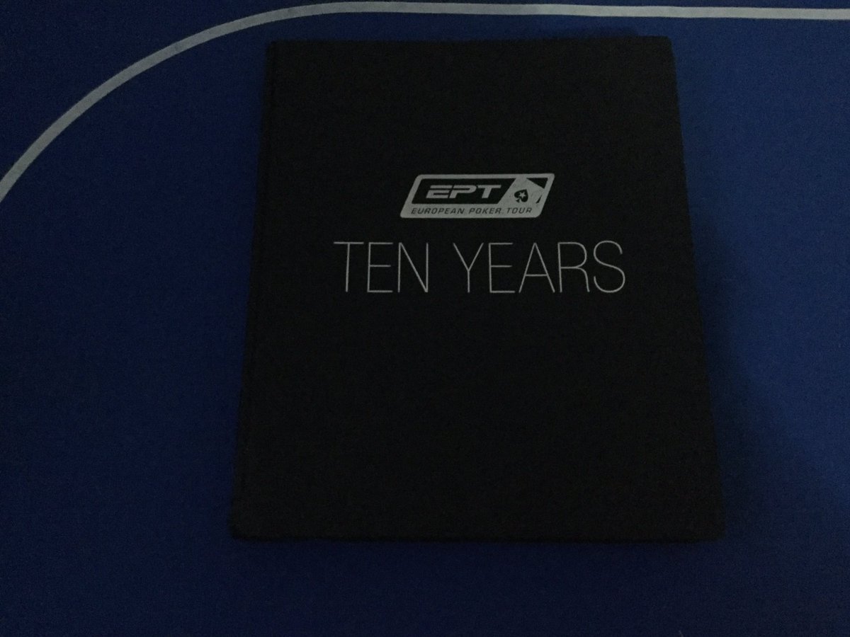 gaz940's tweet photo. Look what came in the post today, a nice little gift for myself.@Stapes @J_Hartigan @TheWaster #EPT10years #PokerInTheEars #EPTnotLive #PokerstarsTV gonna enjoy looking through it. https://t.co/JxhiuKrLd7
