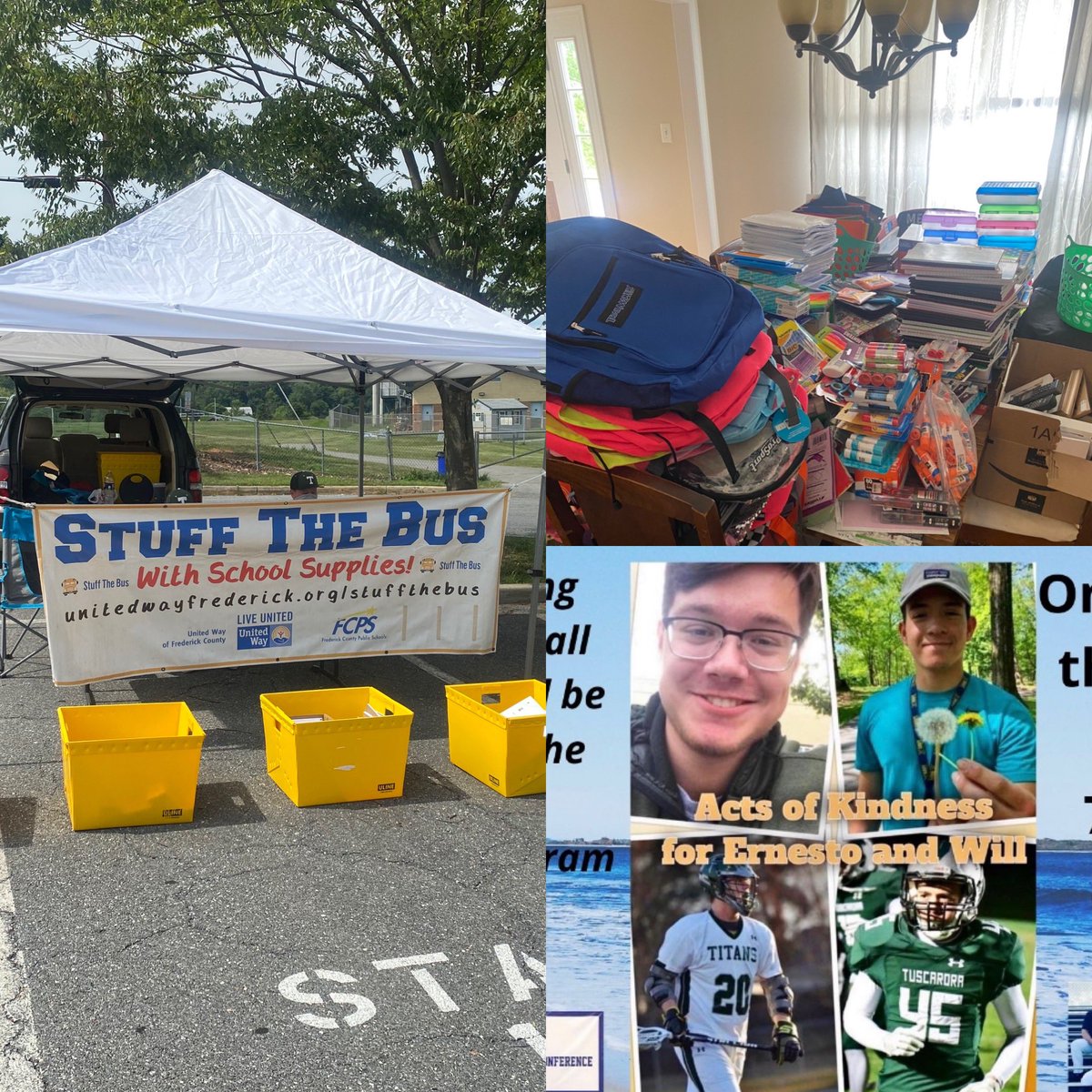 coachob44's tweet photo. The THS Baseball and Bocce teams collected 12 bins of school supplies in honor of Ernesto and Will for FCPS students! #LLE45 #wherethereisawillthereisaway #titanstrong #wertro https://t.co/k1OugjG2Qe