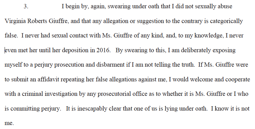 Yeah, I'll go to say that given  #Dershowitz's age, being forced into retirement and a slap on the wrist for perjury pale in comparison to the consequences of sexual abuse.