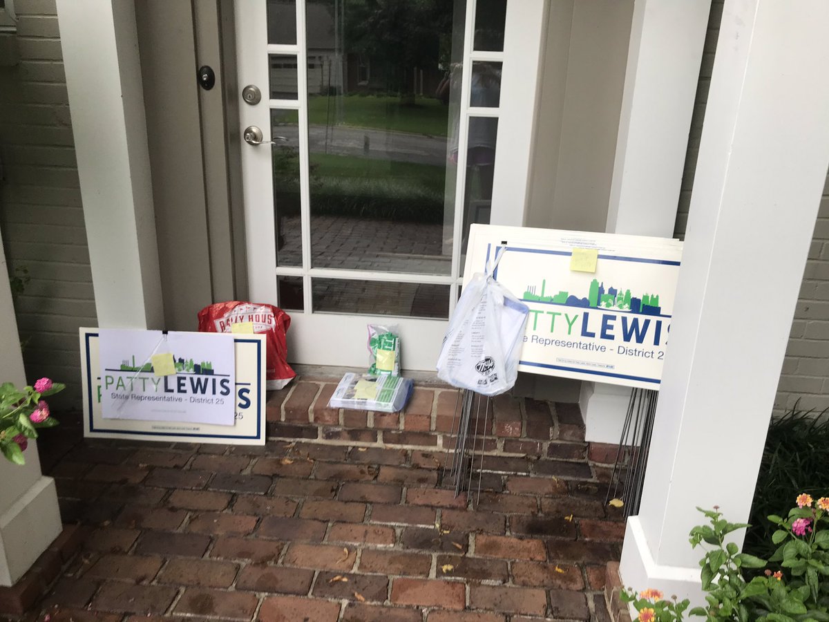 Patty4MO's tweet photo. #TeamPatty was at it again today dropping lit. For volunteers who couldn’t make it this morning, I put materials out for contact-free pick up. I can do this for YOU to if you want to help. We only have 2 days left! #Patty4MO #PattyForMO #VoteAug4 #MOLeg https://t.co/Ko9II43OZZ
