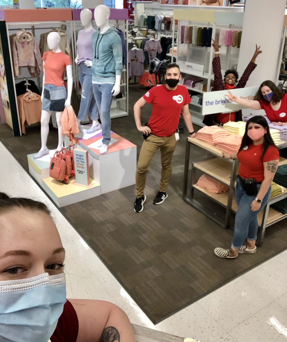 analisevm's tweet photo. Me, @TGTNick, and the team had a blast setting the Brights Collection today! 

We’re still missing quite a bit of product but, as always, we love a “Make It Work” moment and will be ready to flex in everything as it arrives. 🎯

#T2799 #target #visualmerchandising https://t.co/Ekb4hx4rLk