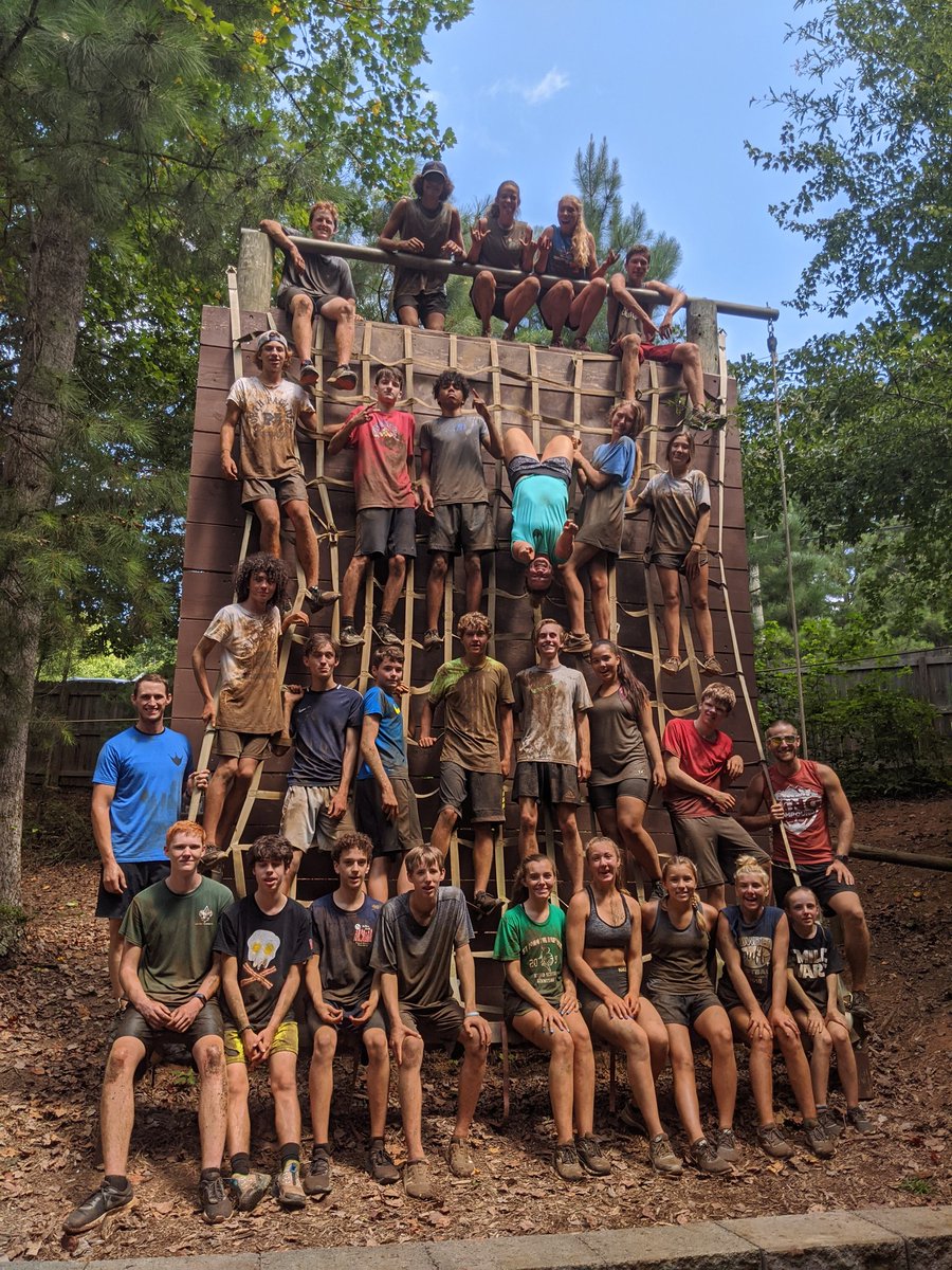 NPwolfpackrunn1's tweet photo. A bit muddy, but a great way to end the summer!! #kingcompound #wolfpackrunning #ocr https://t.co/4ZFg3d8CCE