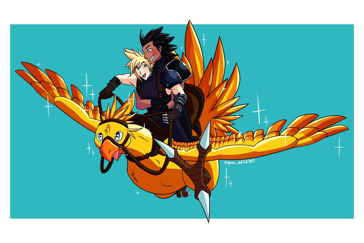 Space_Wild707's tweet photo. Behold, Zakkura on a golden chocobo!
I'm late to the party, but I'm glad I at least finished something for this event :'D
#sliceofclack #socprint https://t.co/MEHKUt7E7j