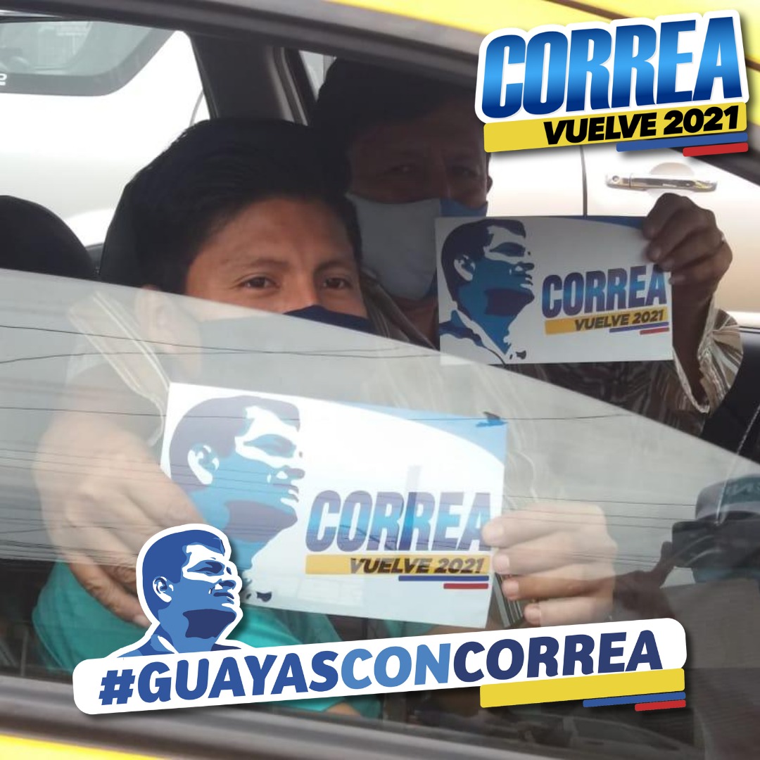 Giraldo10Rene's tweet photo. Hoy salimos a las calles a llevar el mensaje de esperanza y optimismo, con todas las normas para proteger nuestra salud, pero  con mucha alegría, porque sabemos que podemos recuperar la Patria. #GuayasConCorrea⁣ 
⁣@alexandra_arceigual  @MashiRafael @MARCELAGUINAGA @VeroGuevarav https://t.co/27Yfc4b1D9