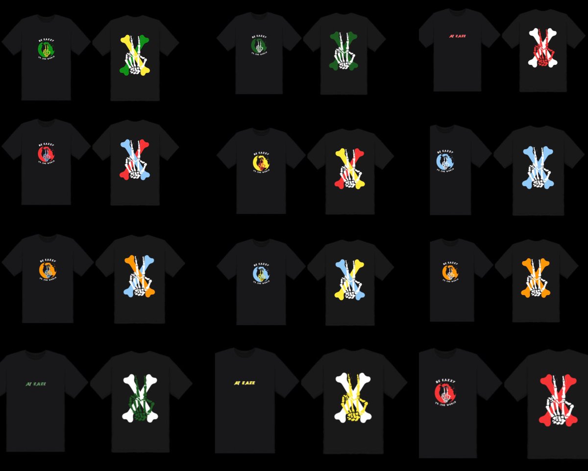 mindateaze's tweet photo. It cost 0$ to RETWEET &amp; help grow my new (BLACK OWNED) clothing brand I just released. These are all the shirt styles and colors. LINK IN BIO‼️‼️‼️‼️ #BlackOwnedBusiness https://t.co/ZcZEDBFOPz