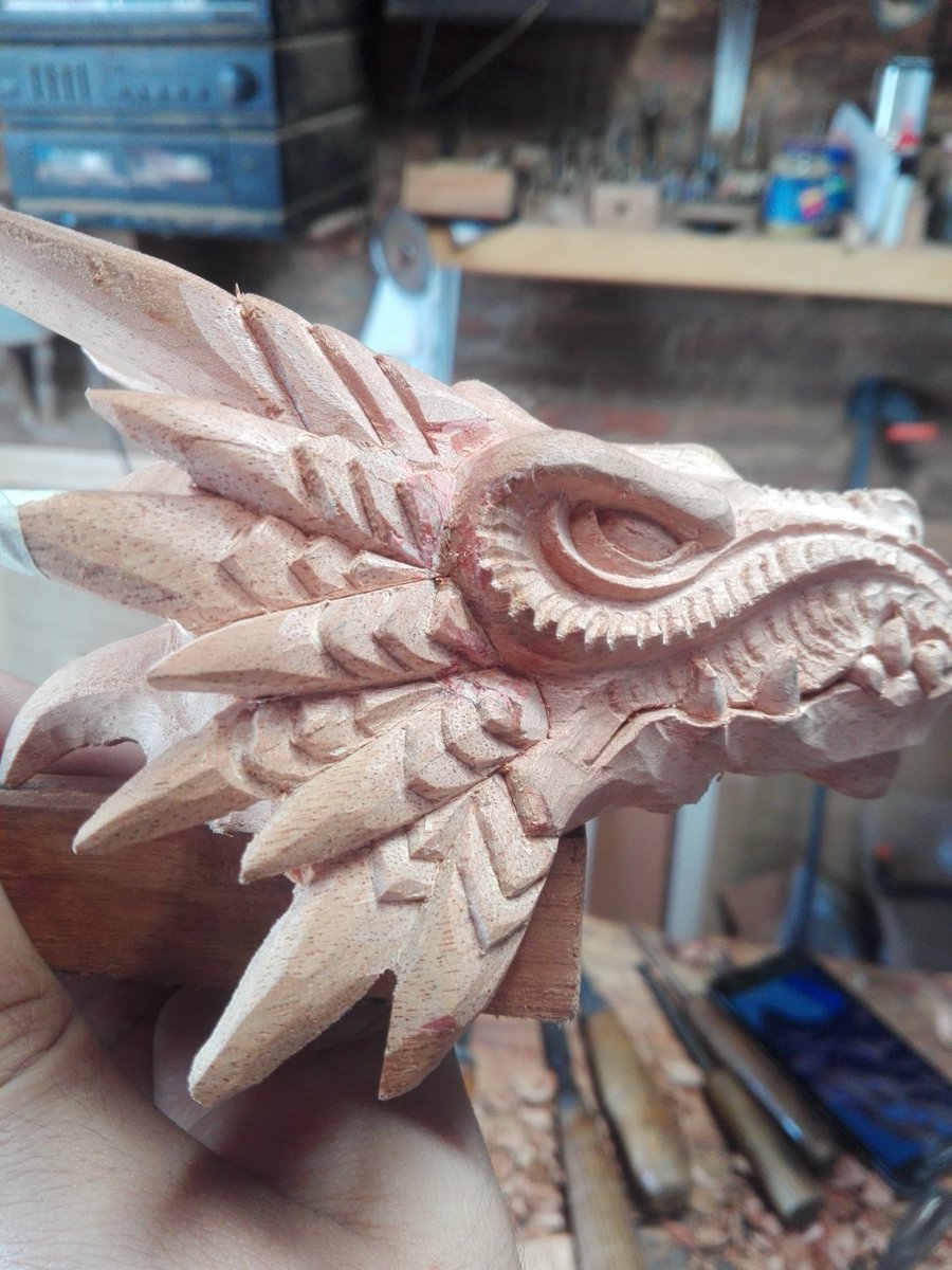 dany_sety's tweet photo. Dragón!!
#wood #dragon #mitologia #art #woodcarvings #tallamadera #ornament 
#interiordesign #interiorornament #cedro
#headdragon #woodart #arte #escultura 
#pasoapaso #dragonart #toothless #gameofthrones #got #fantasy #drawing #hiccup #daenerystargaryen #lightfury #wingsoffire https://t.co/675X1GKX7l