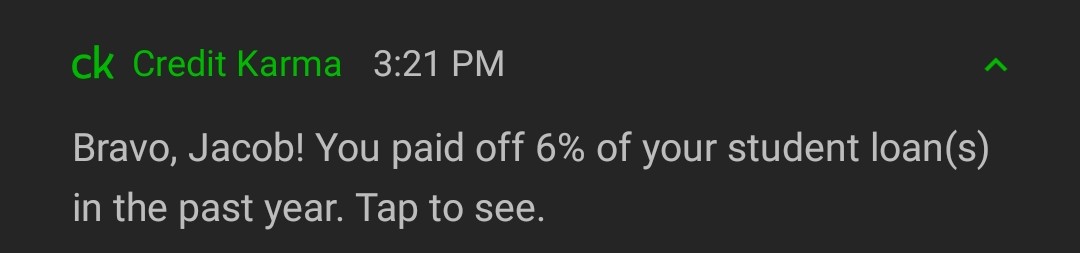 JacobStapler's tweet image. only 17 more yea- READ THE ROOM CREDIT KARMA