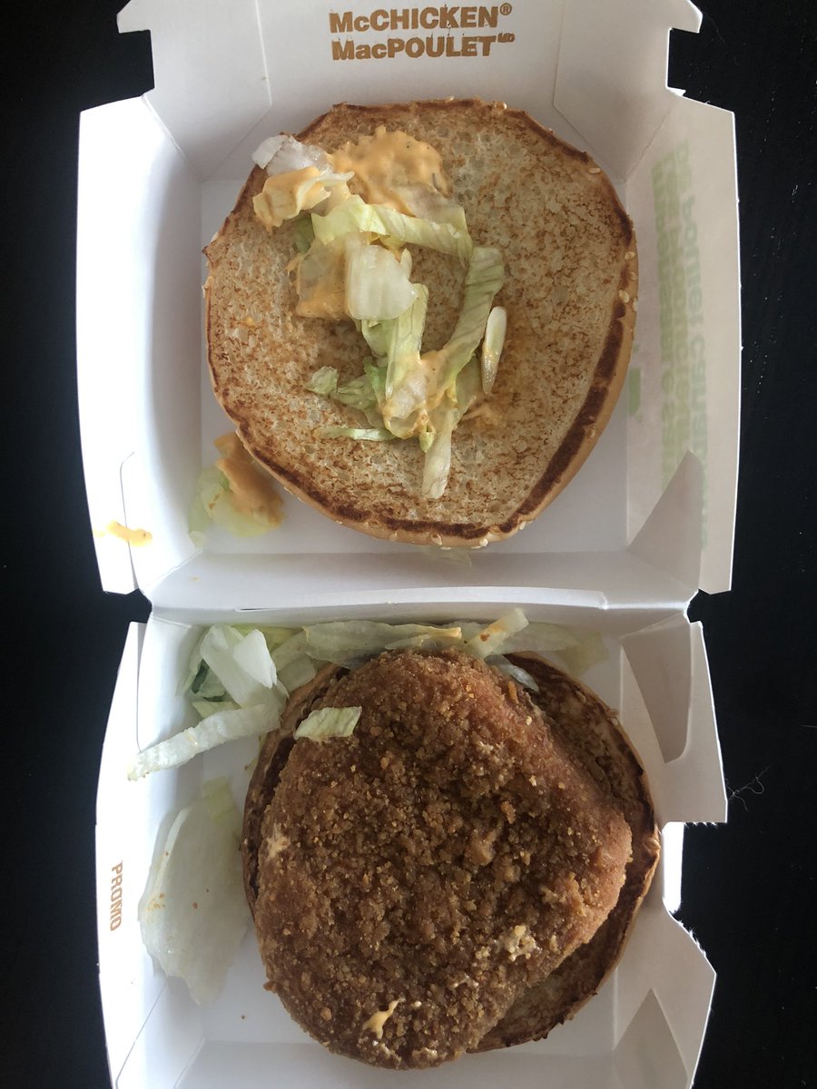 amygodin's tweet photo. Super excited about the @McDonaldsCanada new Spicy Habanero McChicken? Yea, I was too until I ordered it. 😑 https://t.co/oW5dOcFV8F