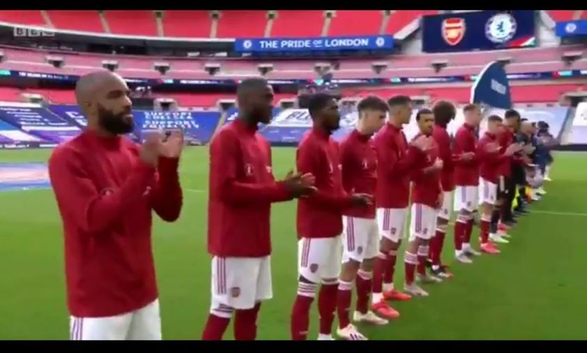 80_mcswan's tweet photo. Scottish footballer Kieran Tierney refused to sing along to GSTQ.  He then refused to clap the Anti Scottish National anthem before the Wembley cup final
Well done Sir! https://t.co/koRdEvgM9E