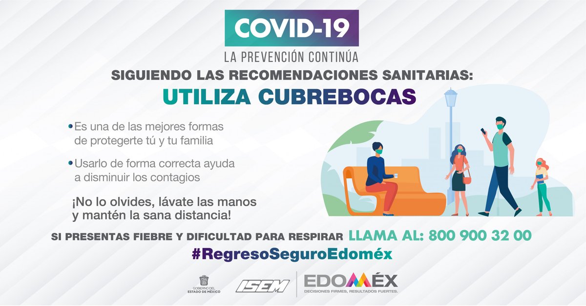 #EdoméxEnSemáforoNaranja 
La contingencia continúa, para un #RegresoSeguroEdoméx, sigue las recomendaciones sanitarias y de sana distancia.