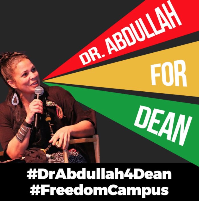 #DrAbdullah4Dean is about more than 
@DocMellyMel

It's about building a #FreedomCampus...
1. #DefundThePolice on campus
2. Open up 
@CalStateLA
 to Black students. 
3. Invest in #EthnicStudies. 
4. Appoint Dr. Abdullah!
We're calling on #PresidentCovino to MAKE #BlackLivesMatter