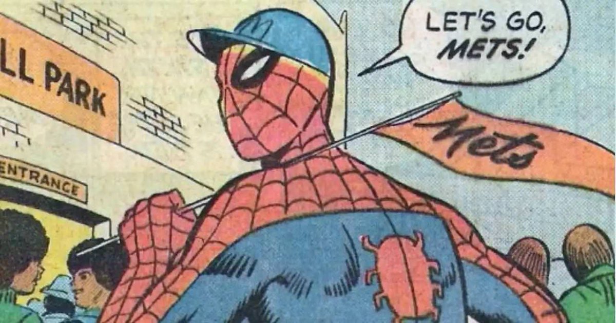 SNYtv's tweet photo. Happy #SpiderManDay to the legendary Mets fan 🕷️ 🔥 https://t.co/Moy7MBNzSo