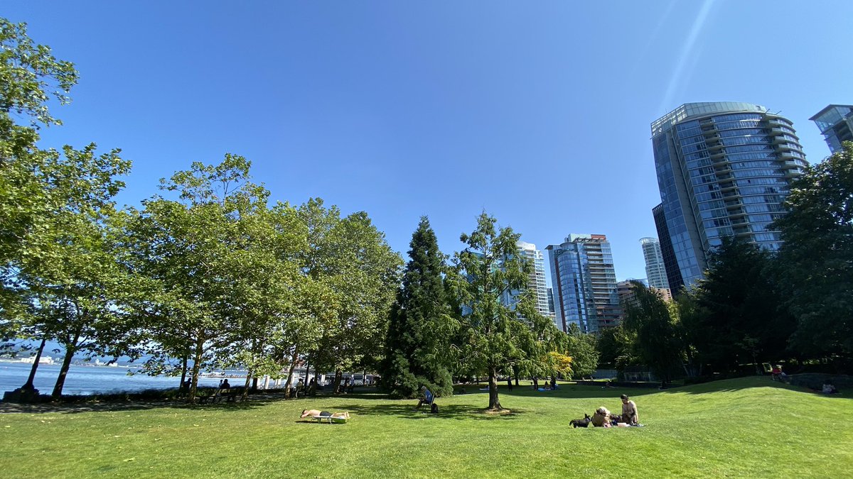RyanVoutilainen's tweet photo. #Vancouver #weather perfection... doesn’t get much better than this and only blocks from home! ☀️😎 

@weathernetwork @miawgordon #ShareYourWeather #YVRwx #BCwx #CoalHarbour #citycentre #WestCoast #BCDay #longweekend #nothinbutsun #weekendweather #HarbourGreenPark https://t.co/eAKmFcIRRW