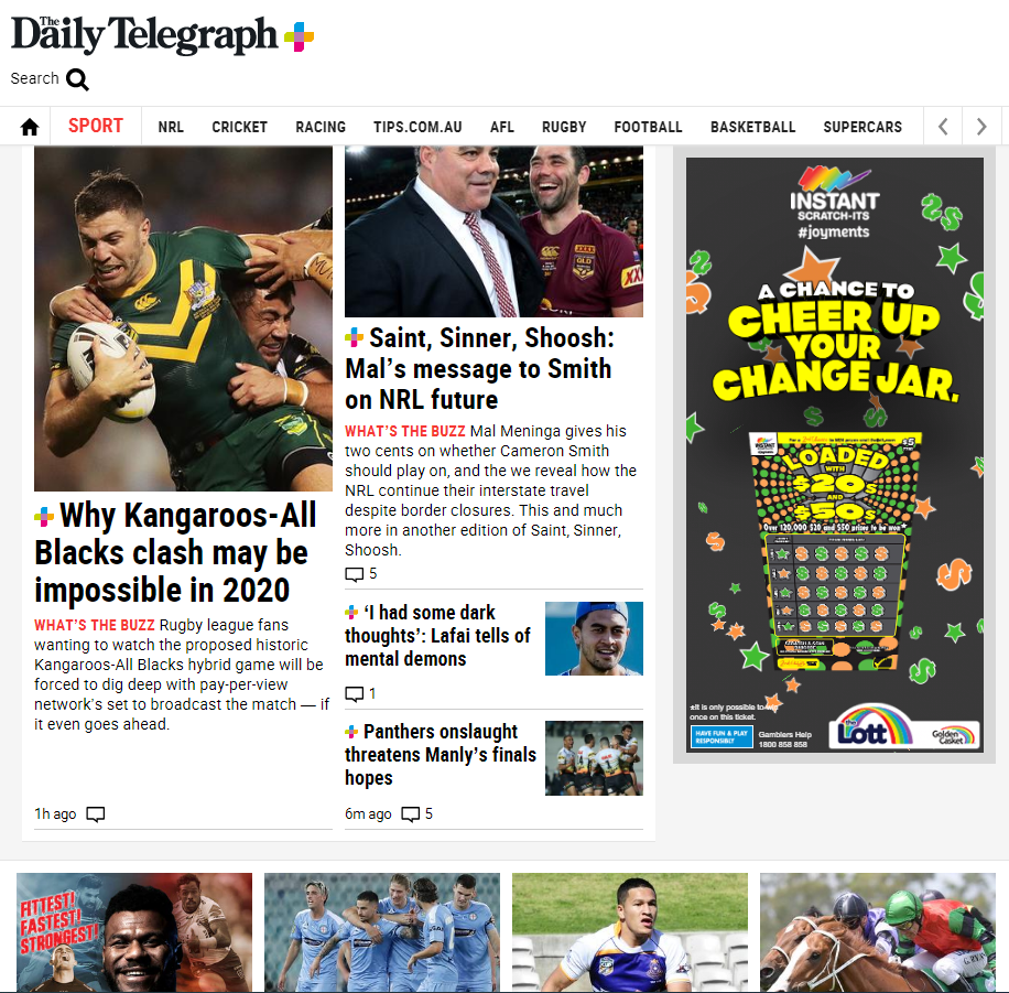 ARGH! a totally  #BallsOnly  @dailytelegraph Sunday sports splash 0/8 Your regular reminder this publication has a dedicated  #WomenInSport area - if you can find the tab -  @SwoopScoop just choose to rarely feature in the highly eye-balled splash area 