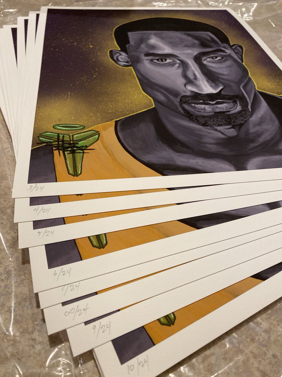 GRocSmith's tweet photo. My boy launched his art website today and he’s selling this Kobe piece which of course is limited to 24 

Link: https://t.co/tvmot6aFmi https://t.co/wXnLlUGZ6E