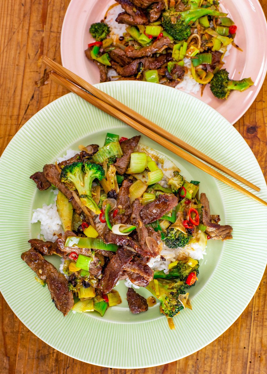 Skip the takeout & make Rach's beef + broccoli with black bean sauce