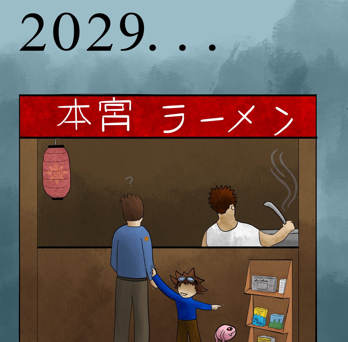Adv2029's tweet photo. Nobody in the group talks to Takeru anymore since he sold Disney the rights to his memoirs. Disney now owns the #Digimon franchise. Tai is reminded every Saturday morning that his entire childhood has been retconned. Tai feels nothing anymore. https://t.co/6Y9LelwC3k