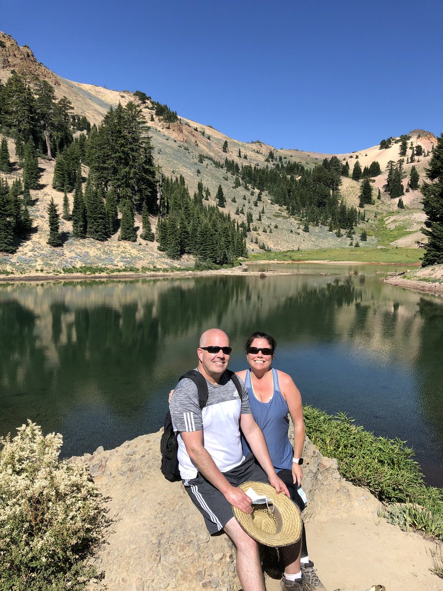 therealdrwise's tweet photo. My wife @jwwilkerson and I at the top of the Ridge Lakes Trail in @LassenNPS 1.2 miles straight up to the top! The Ranger said it's the steepest trail in the park! There are longer trails, but not any steeper than this! #hiking https://t.co/bApkJYPM8u