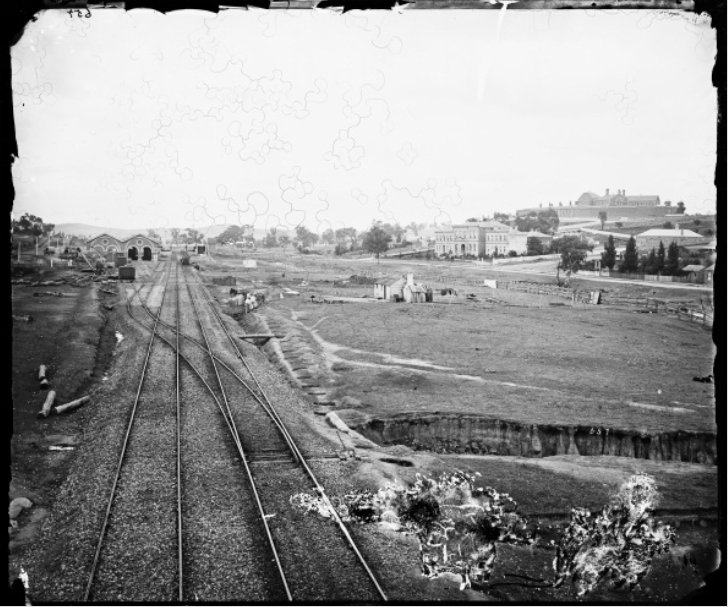 Railway station and gaol, Castlemainec. 1870-5 https://search.sl.nsw.gov.au/permalink/f/1cvjue2/ADLIB110041553