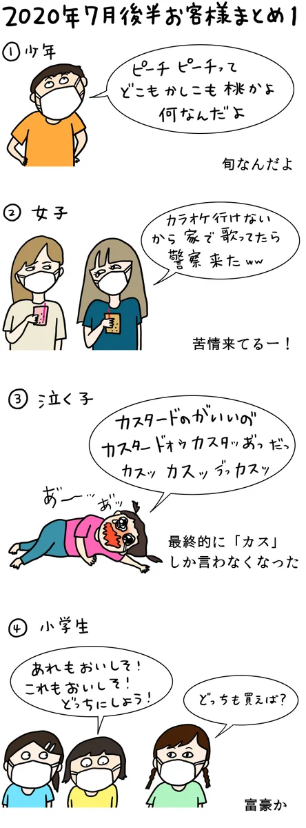 「ホケミ」はホットケーキミックスのこと！クレープ屋さんの2020年7月後半まとめwww