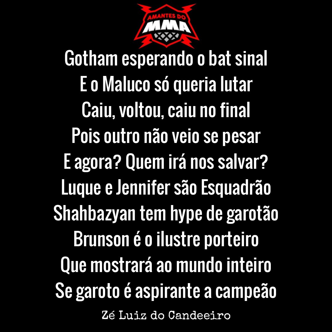 zlcandeeiro's tweet photo. Amantes do MMA 100% ligados na vitória do Luque #UFCnoCombate #Palpitaoluque #AmantesDoMMA https://t.co/ASuBl70oBd