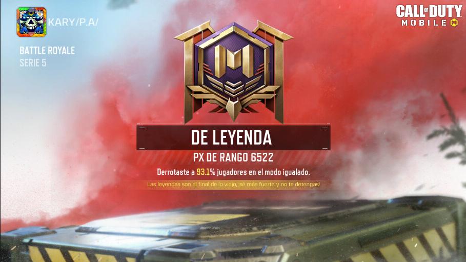 Soy leyenda😜😜. @CODMobileES