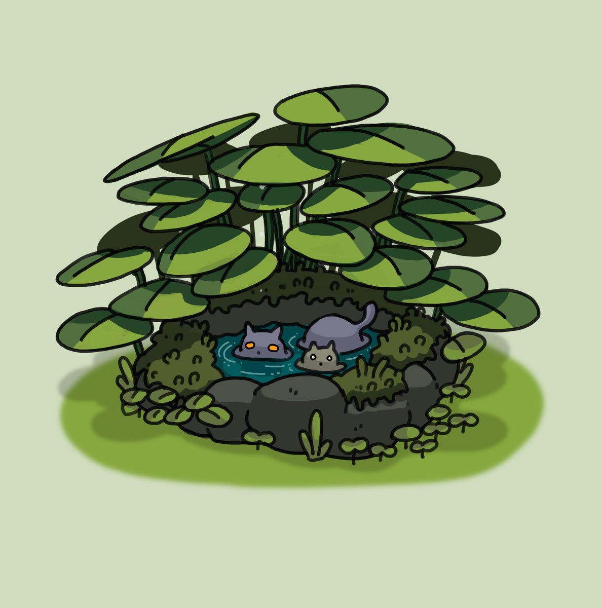 「冷やし猫はじめました 」|gozz/ごず🏝のイラスト