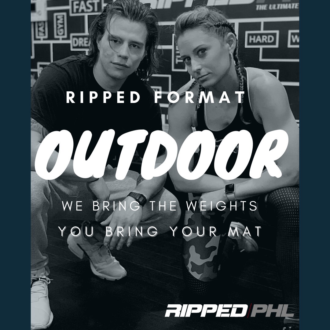 RippedPHL's tweet photo. We're bringing Ripped outdoors (WITH DUMBBELLS!!) ☀️💪 We know you miss our class format so we're recreating it in the fresh air.
.
Check our schedule for Ripped Outdoor classes.  We'll bring the dumbbells 🏋️‍♀️ you bring a towel or mat.  Limited times offered.  Book now! https://t.co/wivs1nBbtZ