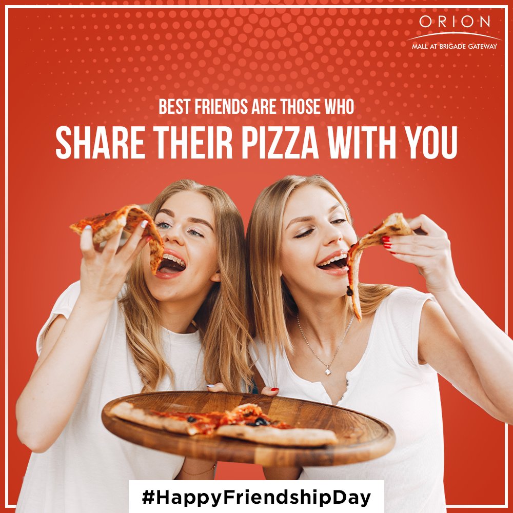Best friends are the best kind of people! 😍
Tag your best friends that have done all these things with you. 😄

#HappyFriendshipDay #OrionMall #FriendshipDay2020 #BestFriends #Friends #Shopping #Movies #Selfies #Pizza #ShoppingMall #Mall #BrigadeRetail