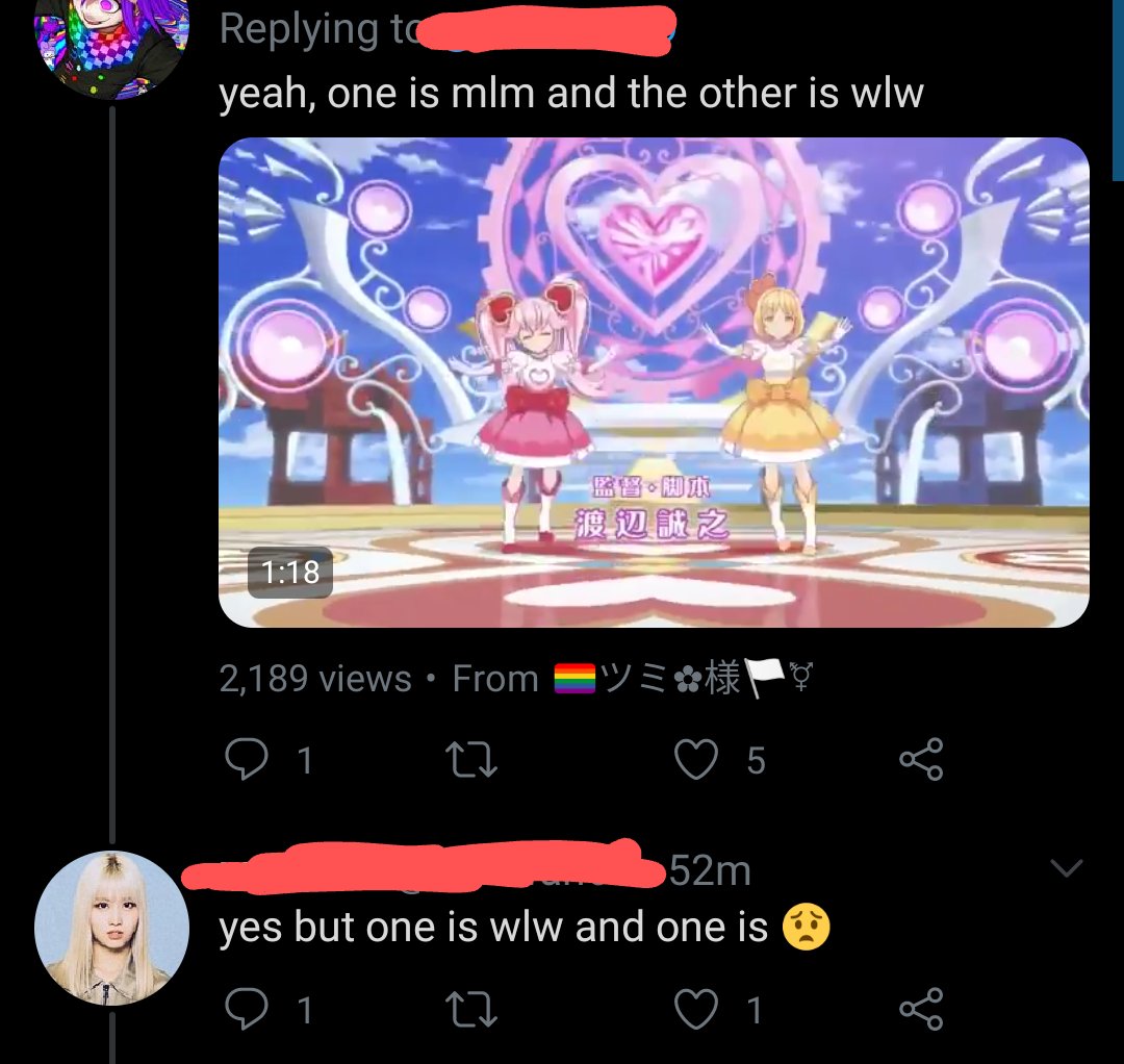 So, if you go and look at the QRTs on this tweet and the other mlm/wlw solidarity tweet, you'll find a fuck ton of lesbians and queer identifying fems, as well as NB people, saying they don't want solidarity with men, calling gay men vile/disgusting/f*gs/etc...