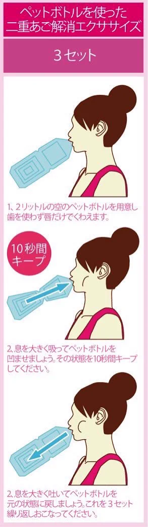 ペットボトルだけで簡単！？二重あごを解消するエクササイズ！