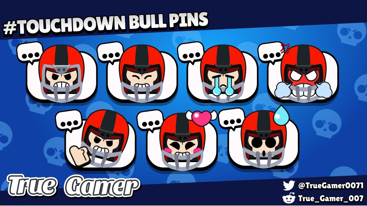 Truegamer007 On Twitter Brawlstars Brawlerpins Touchdownbull Had A Hard Time Deciding Between Touchdown Bull And Linebacker Bull But Finally Came Up With This Hope You Like It Https T Co Xqzvydv0wt - bull heart pin brawl stars
