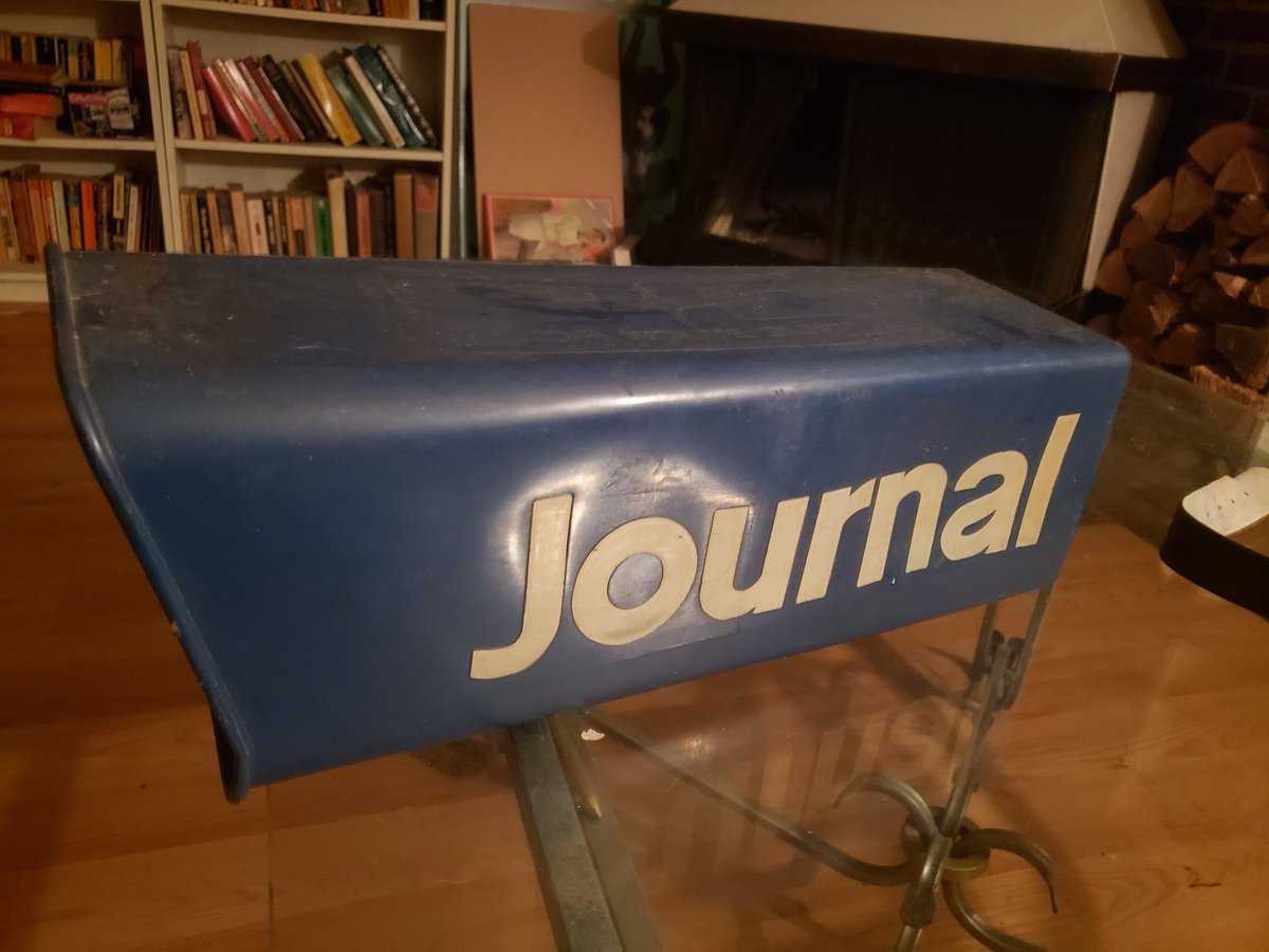 Could this be one of the last Ottawa Journal mailboxes that exist?My Dad is a pack rat to extremes. Glad he kept this. On the worst day of my life it will be mine to stay with me until I go. Because this is my Dad. *He's drinking liquor upstairs but I feel him here too *